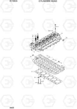 A400 CYLINDER HEAD R170W-9, Hyundai