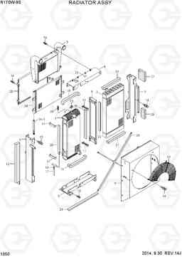 1050 RADIATOR ASSY R170W-9S, Hyundai