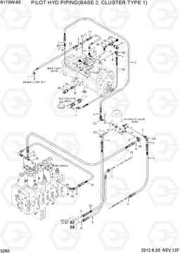 3260 PILOT HYD PIPING(BASE 2, CLUSTER TYPE 1) R170W-9S, Hyundai