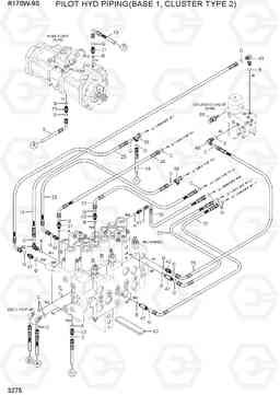 3275 PILOT HYD PIPING(BASE 1, CLUSTER TYPE 2) R170W-9S, Hyundai