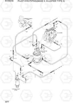 3277 PILOT HYD PIPING(BASE 3, CLUSTER TYPE 2) R170W-9S, Hyundai