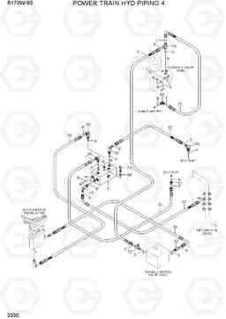 3330 POWER TRAIN HYD PIPING 4 R170W-9S, Hyundai
