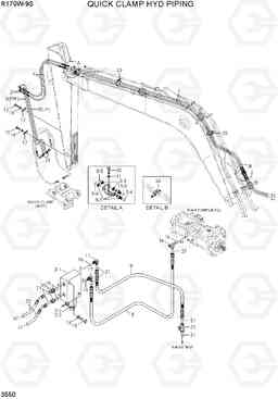 3550 QUICK CLAMP HYD PIPING R170W-9S, Hyundai