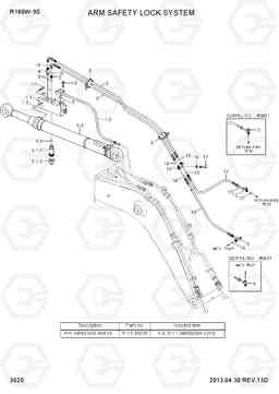 3620 ARM SAFETY LOCK SYSTEM R170W-9S, Hyundai