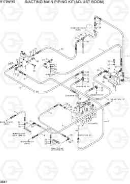 3641 S/ACTING MAIN PIPING KIT(ADJUST BOOM) R170W-9S, Hyundai