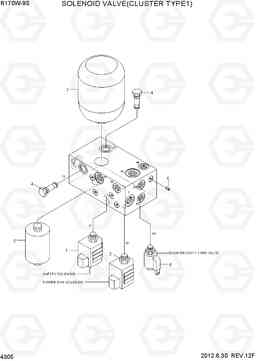 4305 SOLENOID VALVE(CLUSTER TYPE1,2) R170W-9S, Hyundai