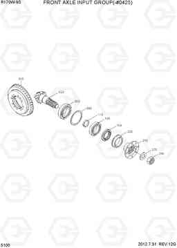 5100 FRONT AXLE INPUT GROUP(-#0425) R170W-9S, Hyundai