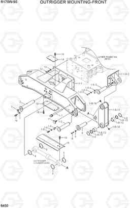 6450 OUTRIGGER MOUNTING-FRONT R170W-9S, Hyundai