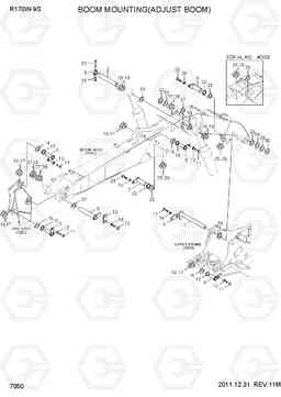 7050 BOOM MOUNTING(ADJUST BOOM) R170W-9S, Hyundai