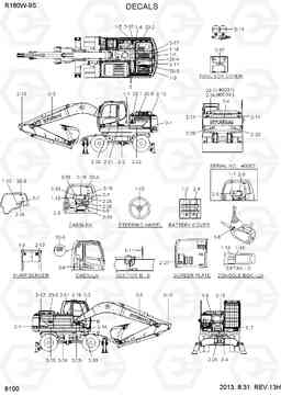 8100 DECALS R170W-9S, Hyundai