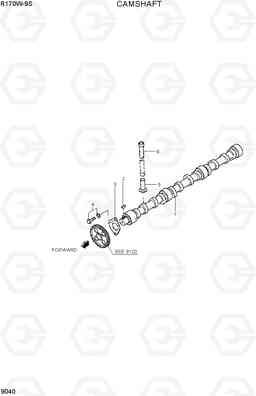 9040 CAMSHAFT R170W-9S, Hyundai