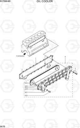 9170 OIL COOLER R170W-9S, Hyundai