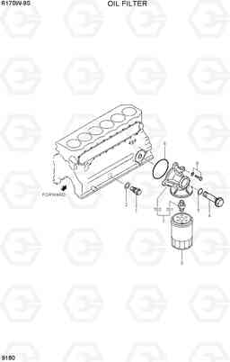 9180 OIL FILTER R170W-9S, Hyundai