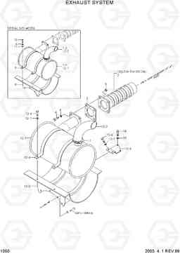 1050 EXHAUST SYSTEM R180LC-3, Hyundai