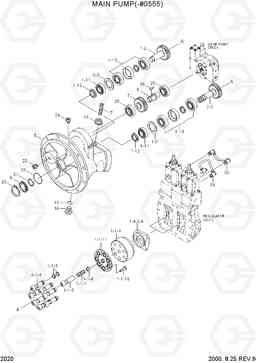 2020 MAIN PUMP(-#0555) R180LC-3, Hyundai