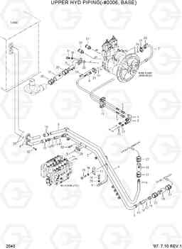 2040 UPPER HYD PIPING(-#0006, BASE) R180LC-3, Hyundai