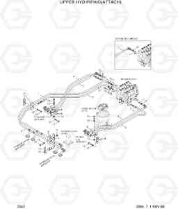 2042 UPPER HYD PIPING(ATTACH) R180LC-3, Hyundai