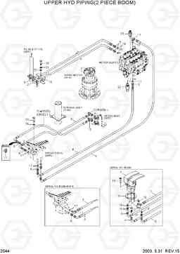 2044 UPPER HYD PIPING(2 PIECE BOOM) R180LC-3, Hyundai