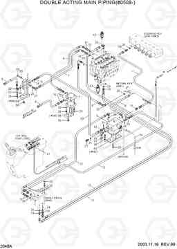 2048A DOUBLE ACTING MAIN PIPING(#0508-) R180LC-3, Hyundai