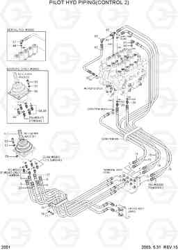 2051 PILOT HYD PIPING(CONTROL 2) R180LC-3, Hyundai