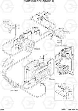 2055 PILOT HYD PIPING(BASE 2) R180LC-3, Hyundai