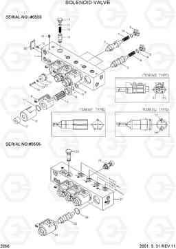 2056 SOLENOID VALVE(-#0965) R180LC-3, Hyundai