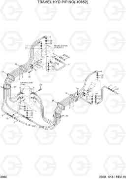 2060 TRAVEL HYD PIPING(-#0552) R180LC-3, Hyundai