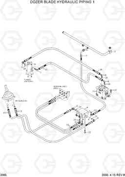 2065 DOZER BLADE HYDRAULIC PIPING 1 R180LC-3, Hyundai