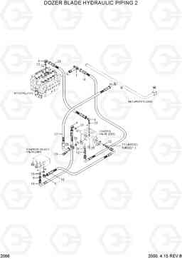 2066 DOZER BLADE HYDRAULIC PIPING 2 R180LC-3, Hyundai