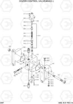 2067 DOZER CONTROL VALVE(#0422-) R180LC-3, Hyundai