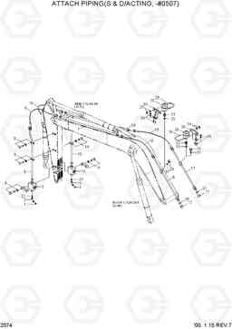 2074 ATTACH PIPING(S & D/ACTING, -#0507) R180LC-3, Hyundai