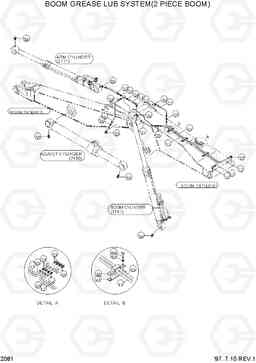 2081 BOOM GREASE LUB SYSTEM(2 PIECE BOOM) R180LC-3, Hyundai