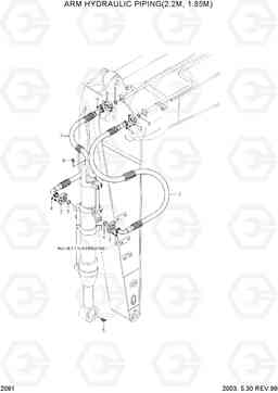 2091 ARM HYD PIPING(2.2M,1.85M) R180LC-3, Hyundai