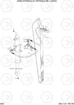 2092 ARM HYD PIPING(2.9M, LONG) R180LC-3, Hyundai