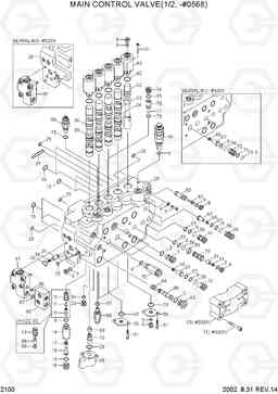 2100 MAIN CONTROL VALVE(1/2, -#0568) R180LC-3, Hyundai