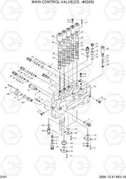 2101 MAIN CONTROL VALVE(2/2, -#0568) R180LC-3, Hyundai