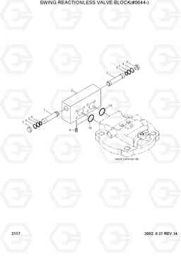 2117 SWING REACTIONLESS VALVE BLOCK(#0644-) R180LC-3, Hyundai