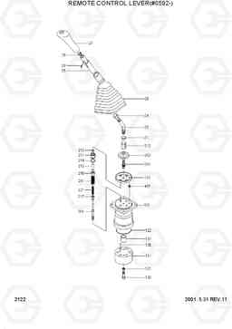 2122 REMOTE CONTROL LEVER(#0592-, EU ONLY) R180LC-3, Hyundai