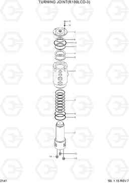 2141 TURNING JOINT(R180LCD-3) R180LC-3, Hyundai