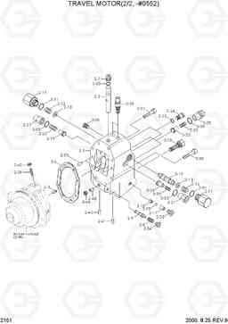 2151 TRAVEL MOTOR(2/2, -#0552) R180LC-3, Hyundai