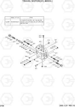 2154 TRAVEL MOTOR(2/3, #0553-) R180LC-3, Hyundai