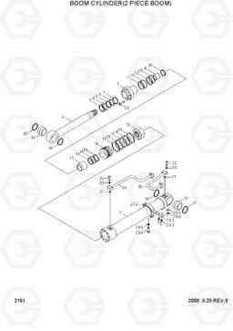 2161 BOOM CYLINDER(2 PIECE BOOM) R180LC-3, Hyundai