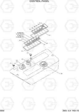 3033 CONTROL PANEL R180LC-3, Hyundai