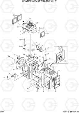 3041 HEATER & EVAPORATOR UNIT R180LC-3, Hyundai