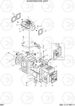 3051 EVAPORATOR UNIT R180LC-3, Hyundai