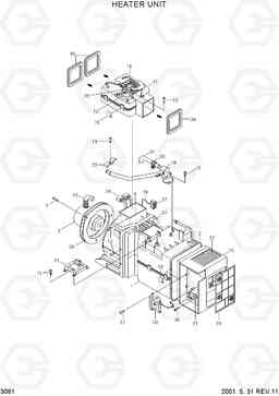 3061 HEATER UNIT R180LC-3, Hyundai