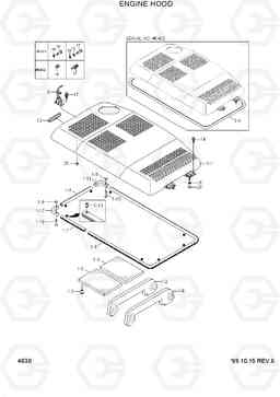 4030 ENGINE HOOD R180LC-3, Hyundai