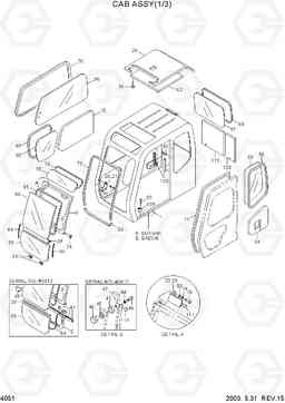 4051 CAB ASSY(1/3) R180LC-3, Hyundai