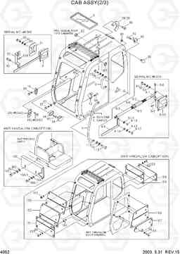 4052 CAB ASSY(2/3) R180LC-3, Hyundai