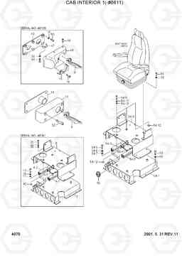 4070 CAB INTERIOR 1(-#0611) R180LC-3, Hyundai